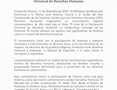 El Ministerio de Relaciones Exteriores y ONU Derechos Humanos conmemoran el 75 aniversario de la Declaración Universal de Derechos Humanos
