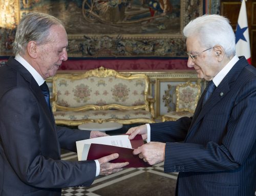 Presentación de Cartas Credenciales  de Winston Spadafora Franco, embajador de Panamá en Italia.